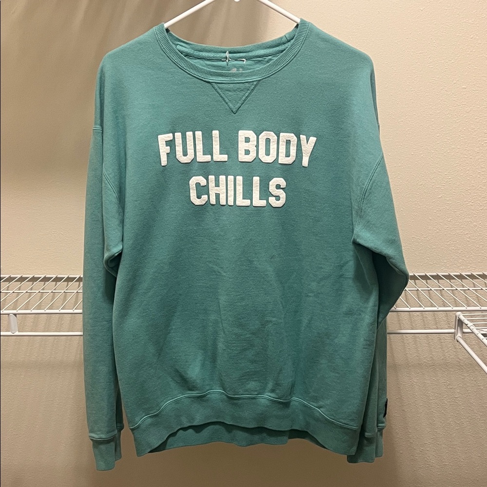 Crime Junkie Teal Crewneck Sweater
